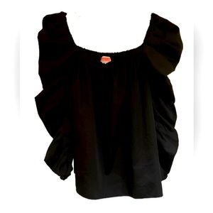 Kate Spade Black 3/4 sleeve top blouse Size 4
